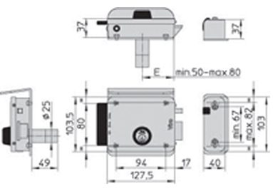 Elektromechaninė spyna v97